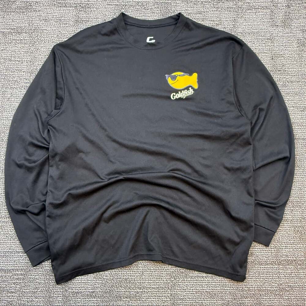 C2 Sport Goldfish Crackers Graphic Long Sleeve Performance Shirt - Size L